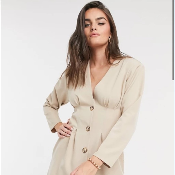 ASOS DESIGN Mini Dress Soft Camel Size 6 - Picture 2 of 12